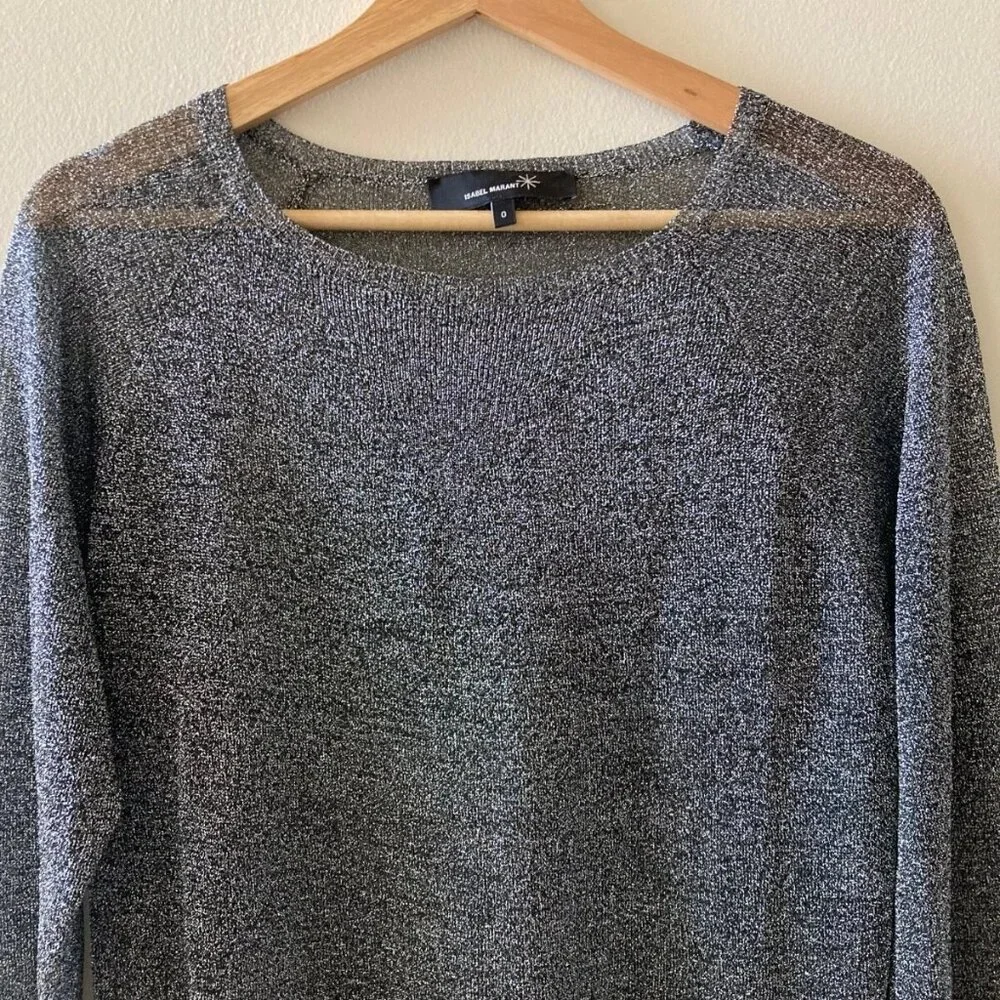 Isabel Marant Etoile Top Metallic & Silver sweatshirt for women Small - Picture 1 of 4